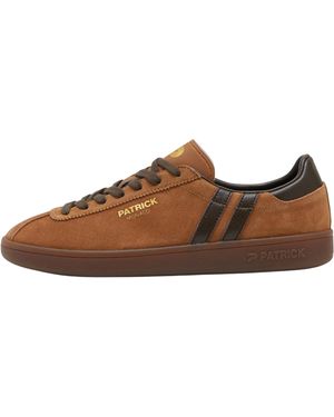 Patrick Monaco Suede Cupsole Trainers /Dark) - Brown