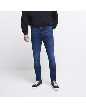 River Island Skinny Jeans Dark Fit Cotton - Blue