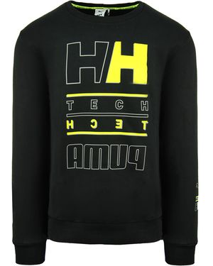 PUMA X Helly Hansen Long Sleeve Crew Neck Graphic Sweatshirt 598284 01 Cotton - Black