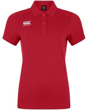 Canterbury Ladies Club Dry Polo Shirt (Flag) - Red