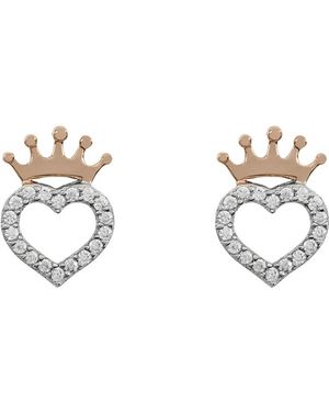 Disney E905643Tzwl-B-Ph Ladies Princess Earrings Sterling - Metallic