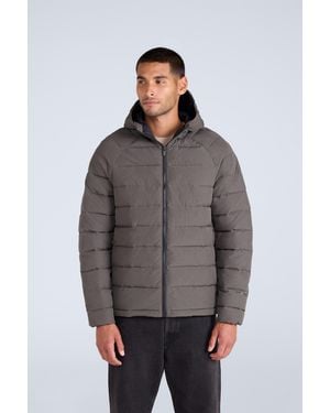 Mountain Warehouse 'Light Cloud Cosi' Padded Jacket With Chin Guard Warm Cosy Coat - Grey