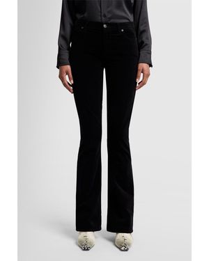 7 For All Mankind Ladies Trousers Hw Ali Flare Fit - Black