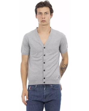 Baldinini Short Sleeve Vneck Knit Cardigan - Grey