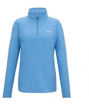 Regatta Ladies Sweetheart Quarter Zip Fleece Top (Washed Denim) - Blue
