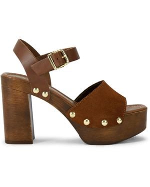 Carvela Kurt Geiger Suede Festa Block Sandals - Brown