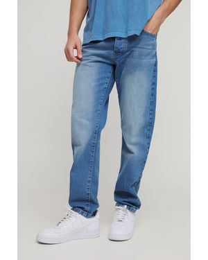BoohooMAN Straight Rigid Jean - Blue