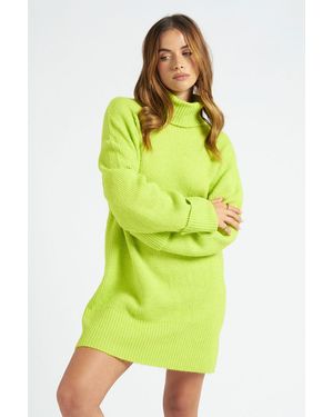 Urban Bliss Mini Roll Neck Dress - Yellow
