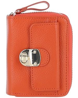 Ashwood Leather Stylish Compact Ladies Purse With Rfid Protection - Orange