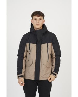 Brave Soul Colour Block Hooded Jacket - Multicolour