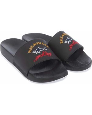 Paul & Shark Logo Sliders - Black