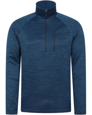 Mountain Warehouse Half Zip Midlayer (Dark) - Blue