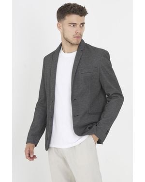 Brave Soul 'Simon' Single Breasted Blazer - Grey