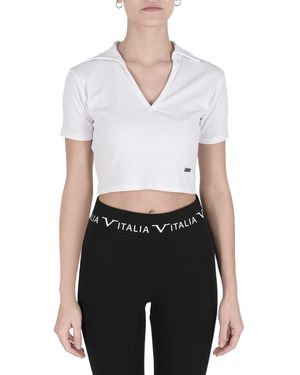 Versace 19.69 Abbigliamento Sportivo 19V69 Crop Top Cloe Cotton - White