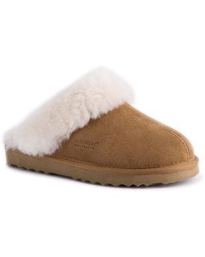 Aus Wooli "Sydney" Australia Sheepskin Wool Slippers, Tan - Brown