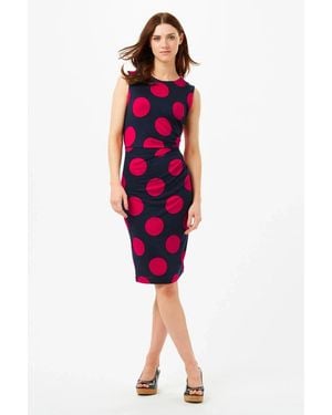 Phase Eight Spot Print Jersey Dress Viscose - Red