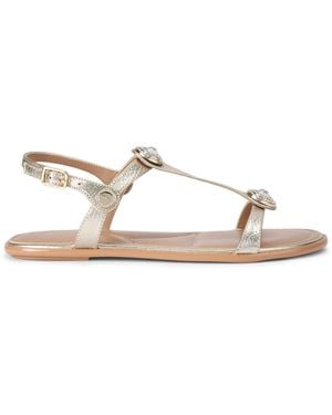 Carvela Kurt Geiger Leather Amalia Sandal Wide Fit Sandals - Natural