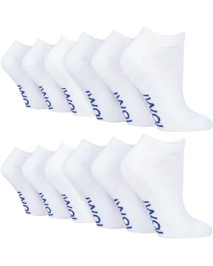 IOMI 12 Pair Multipack Diabetic Trainer Socks For Swollen Feet & Ankles - White