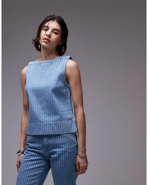 TOPSHOP Denim Shell Top - Blue