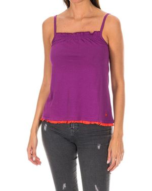 Armand Basi Ruffled Tank Top Adm0097 - Purple