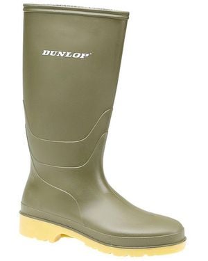 Dunlop Ladies/ 16247 Dulls Rain Welly Boot Wellington Boots - Green