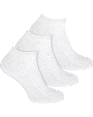Sock Snob 3 Pack 100% Cotton Trainer Socks - White