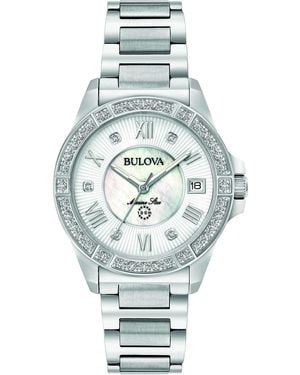Bulova Marine Star Watch 96R232 Stainless Steel - Metallic