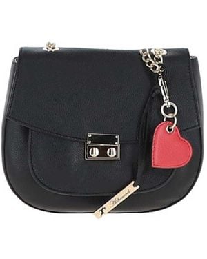 Ashwood Leather Real With Chain Strap Small Cross Body Bag - Black
