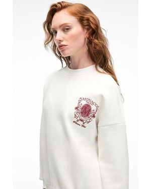 Grimelange Oversized Crew Neck Sweatshirt - White