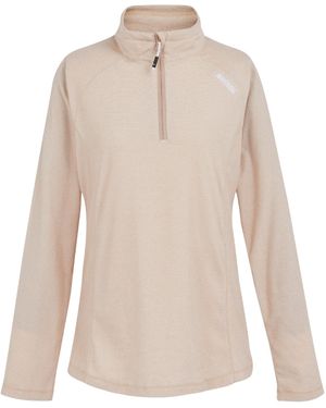 Regatta Great Outdoors /Ladies Montes Half Zip Fleece Top (Warm/Blanc De Blanc) - Natural