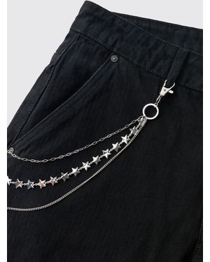 BoohooMAN Star Jean Chain - Black