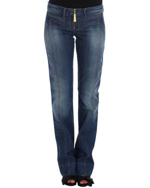 Just Cavalli Wash Cotton Stretch Boot Cut Jeans Material_Cotton - Blue