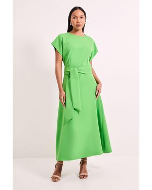 PRINCIPLES Tie Waist Midi Dress - Green