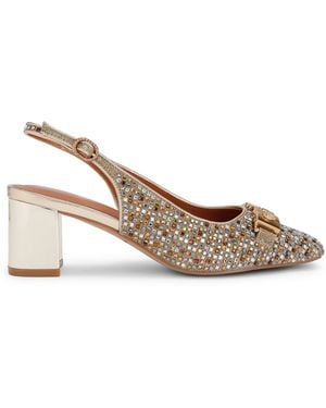 Kurt Geiger Kingsley Block Heel Heels - Metallic