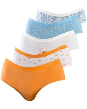 DIM Pack-5 Cotton Stretch Comfort Knickers D4C17 - Orange