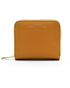 Ateliers Saint Germain Zipped Coin Purse - Brown
