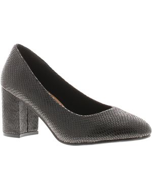 Comfisole Court Shoes Katya Slip On Snake - Black