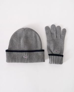 GANT Beanie & Gloves Set - Grey