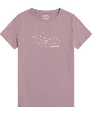 Mountain Warehouse Regional Lake District Graphic Tee Breathable Casual Everyday T-Shirt Cotton - Pink