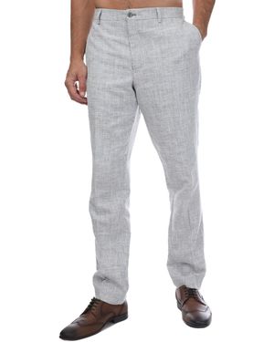 Guide London Textured Woven Triple Colour Yarn Trouser - Grey