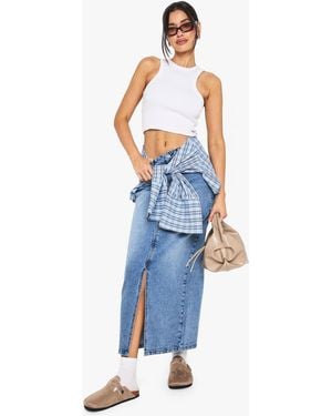 Boohoo Tall Denim Midaxi Skirt - Blue