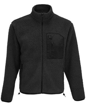 Sol's Adult Fury Sherpa Fleece Jacket (Carbon/ - Black