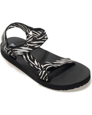 Regatta Flat Sandals Vendeavour Adjustable Strap Zebra - Black