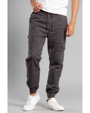 Tokyo Laundry 'Lance' Cotton Cargo Trousers - Grey