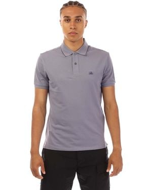 C.P. Company Stretch Piquet Logo Polo Shirt - Purple