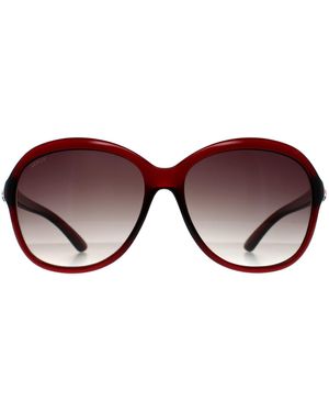 Seksy N2812 C Transparante Bordeaux Rook Gradiënt Zonnebril - Bruin