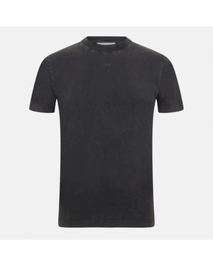 Off-White c/o Virgil Abloh Off Moon Lettering Regular Fit Short Sleeve T-Shirt - Black
