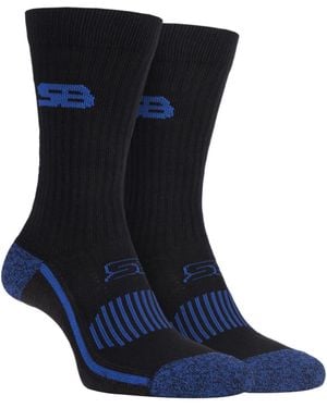 Storm Bloc Anti Abrasion Cotton Sports Terry Cushioned Socks - Blue