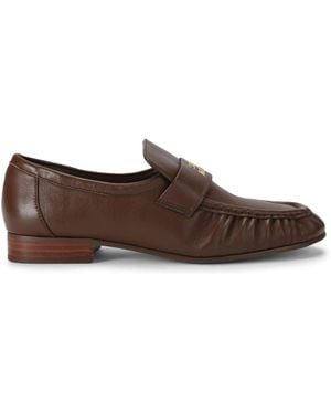 Steve Madden Leather Crimsen Dark Loafers - Brown