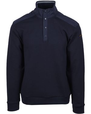 Paul & Shark And Half Zip Sweatshirt Cotton - Blue